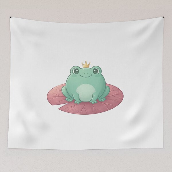Item preview, Cute Tiny Frog Pond Prince Kawaii Animal Design designed and sold by Critter Bloom.