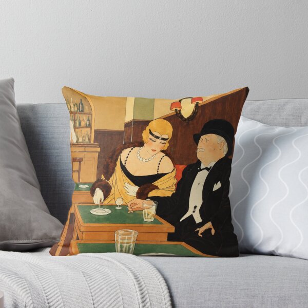 Item preview, Vintage Paris Cafe Wall Art, French Cabaret Scene, Art Deco Magazine Illustration designed and sold by RickE.