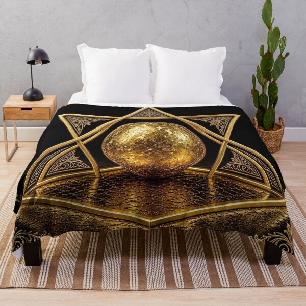 Item preview, Luxury Golden Hexagram - Traditional Baroque Cosmic Egg Art designed and sold by Breezes-of-Ida.