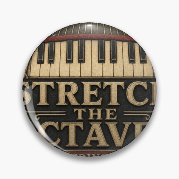 Item preview, Stretch The Octaves Piano Technician Emblem designed and sold by BoosterShop.
