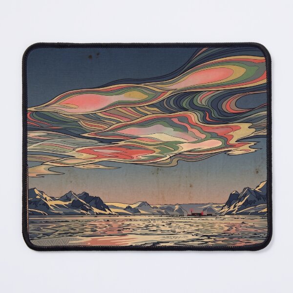 Item preview, Ukiyo-e Nacreous Clouds - Iridescent Ice Sky designed and sold by conohitoAI-ArtGallery.