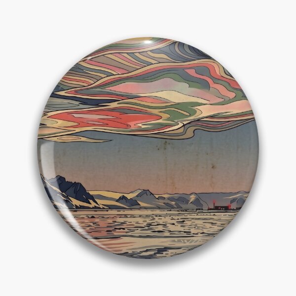 Item preview, Ukiyo-e Nacreous Clouds - Iridescent Ice Sky designed and sold by conohitoAI-ArtGallery.