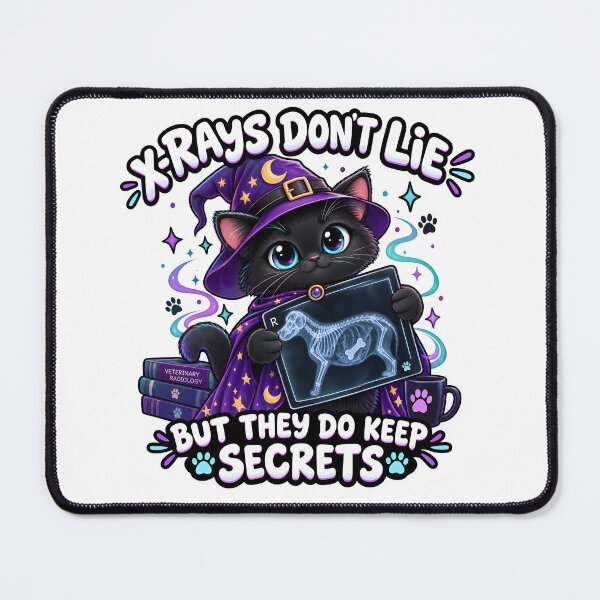 Item preview, X-Rays Don't Lie But They Do Keep Secrets – Funny Veterinary Radiology Cat designed and sold by Bettybee00.