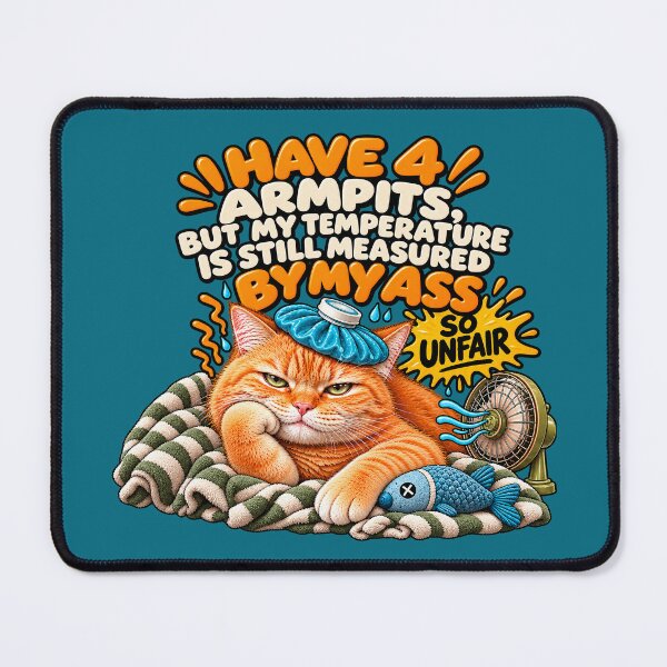 Item preview, I Have 4 Armpits Funny Orange Cat Humor designed and sold by Furflix.