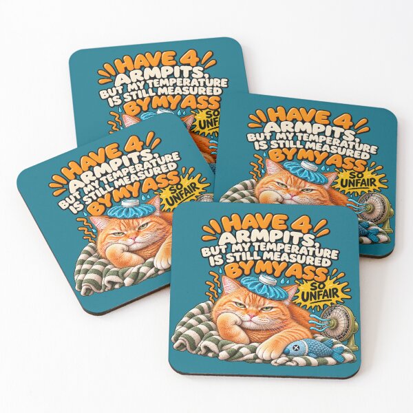 Item preview, I Have 4 Armpits Funny Orange Cat Humor designed and sold by Furflix.
