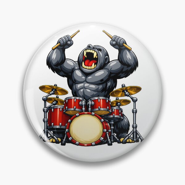Item preview, Gorilla Drummer Rock Band Drum Kit designed and sold by ROARSOME DESiGNS.