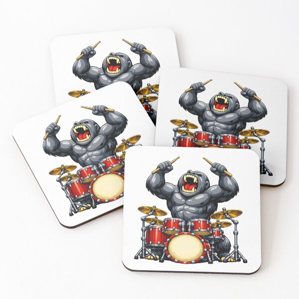 Item preview, Gorilla Drummer Rock Band Drum Kit designed and sold by ROARSOME DESiGNS.