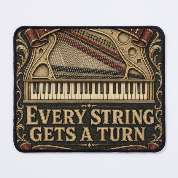 Item preview, Every String Gets A Turn Piano Tuner Gift Badge designed and sold by BoosterShop.