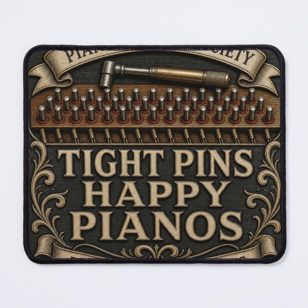 Item preview, Tight Pins Happy Pianos Pin Block Emblem designed and sold by BoosterShop.