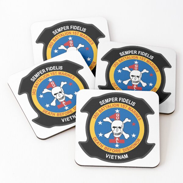 Item preview, 3rd Battalion 1st Marines "Death Before Dishonor" Vietnam Patch    designed and sold by CharlieDesings.