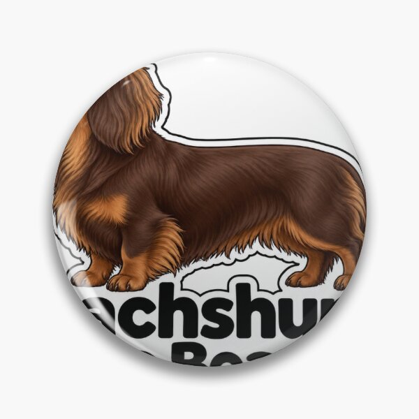 Artikelvorschau, Chocolate Long Haired Dachshund - Dachshund on Board Car Sticker entworfen und verkauft von DeutscheIronMan.