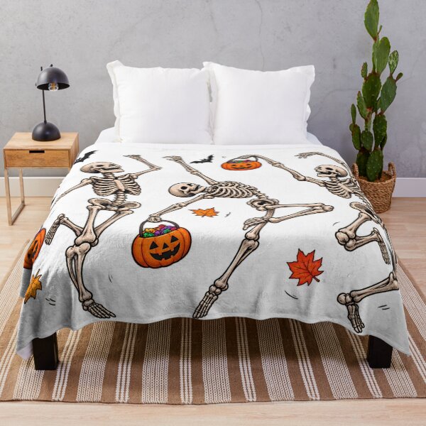 Item preview, Funny Dancing Skeletons Halloween Shirt with Pumpkins and Bats designed and sold by tarzbol.