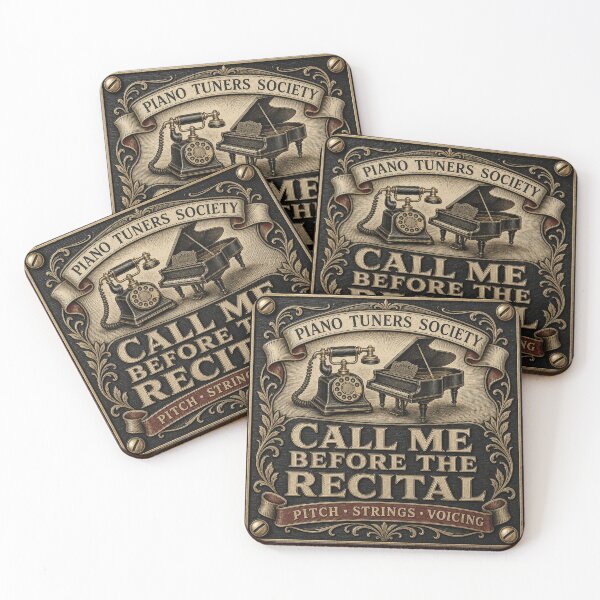 Item preview, Call Me Before The Recital Piano Tuner Badge designed and sold by BoosterShop.