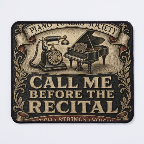 Item preview, Call Me Before The Recital Piano Tuner Badge designed and sold by BoosterShop.