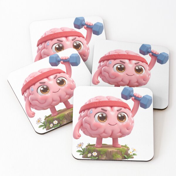 Item preview, Cute Brain Lifting Weights designed and sold by Thanat Pattern Studio.