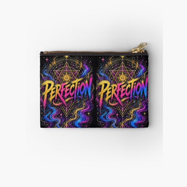 Item preview, Perfection Funky Neon Geometric Typography Graphic Design designed and sold by The Crazy Monkey Design Studio.