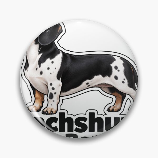 Artikelvorschau, Black and White Piebald Dachshund - Dachshund on Board Car Sticker entworfen und verkauft von DeutscheIronMan.