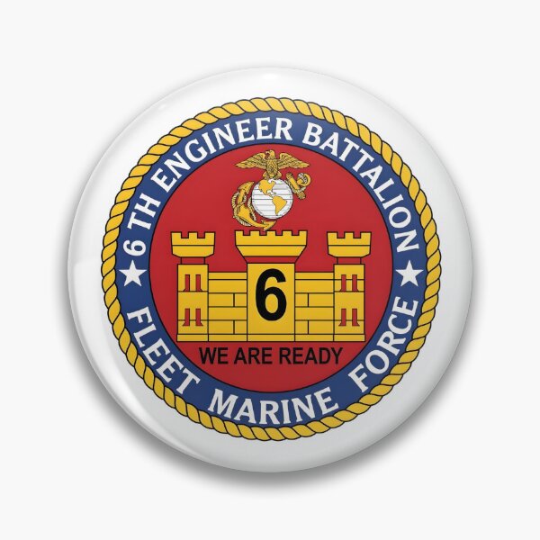Item preview, 6th Engineer Battalion Fleet Marine Force Patch    designed and sold by CharlieDesings.
