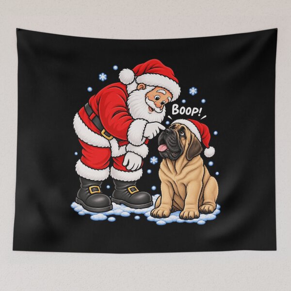 Item preview, Funny Mastiff Dog Santa Boop Merry Chirstmas Mom Dad designed and sold by rafaeltto.