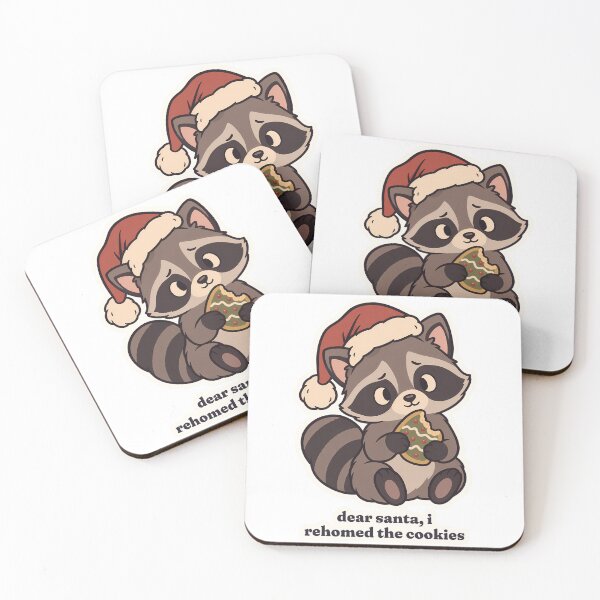 Item preview, Christmas Raccoon Dear Santa I Rehomed the Cookies designed and sold by OuqCreations.