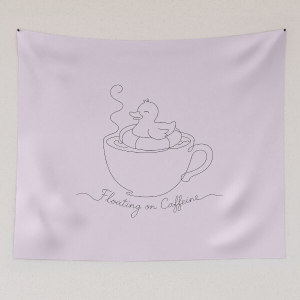 Artikelvorschau, Auf Koffein schwimmen – Niedliches Quietscheentchen-Kaffeebecher-Design entworfen und verkauft von ManggaeJM.