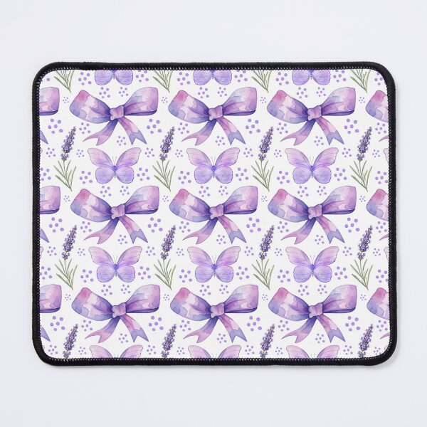 Item preview, Purple Ribbon Bows Watercolor Floral Pattern designed and sold by DILMIK..