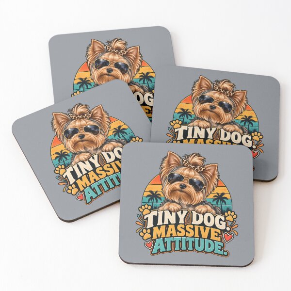 Item preview, Tiny Dog Massive Attitude - Cute Yorkie Dog Meme designed and sold by Yorkie Magic Studio .