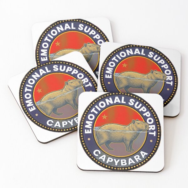 Item preview, Mind Empowerment Emotional Support Capybara Badge designed and sold by Mind Empowerment Designs.