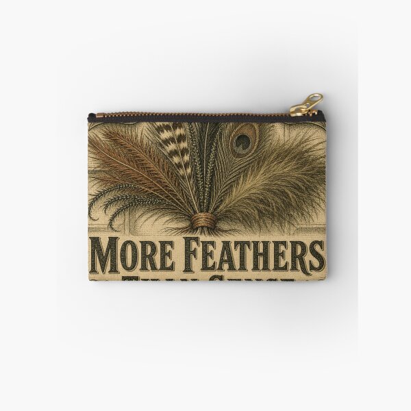 Aperçu de l'œuvre More Feathers Than Sense Badge Cadeau Montage de Mouches créée et vendue par BoosterShop.