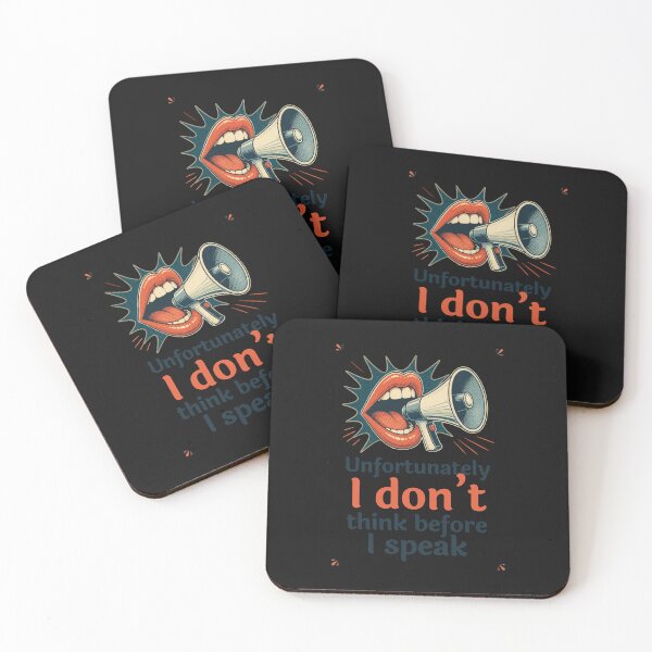 Item preview, Unfortunately I Don't Think Before I Speak – Funny Retro Speech Bubble Design designed and sold by zuczekgti.