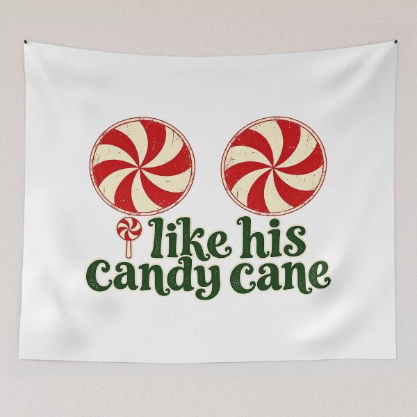 Item preview, I Like His Candy Cane Funny Suggestive Christmas Peppermint Vintage designed and sold by DYALEEZ-XCR.