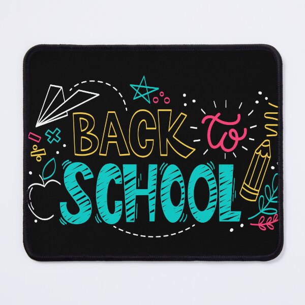 Item preview, Colorful Chalkboard Back To School Doodle Lettering Typography designed and sold by PIXeez⭐️⭐️⭐️⭐️⭐️.