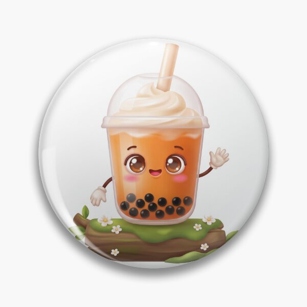Item preview, Cute Thai Milk Tea Boba designed and sold by Thanat Pattern Studio.