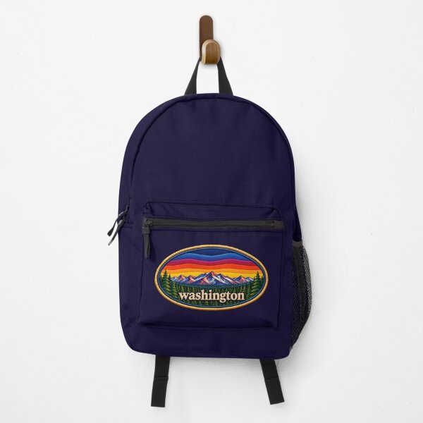 Item preview, Washington State Embroidered Sunset Mountain Patch designed and sold by Swanny's Custom T-shirt and Gift Designs.