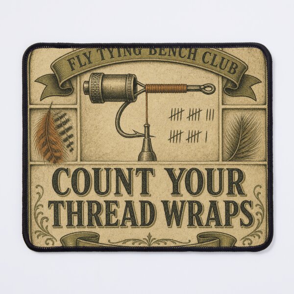 Item preview, Count Your Thread Wraps Fly Tying Thread Emblem designed and sold by BoosterShop.