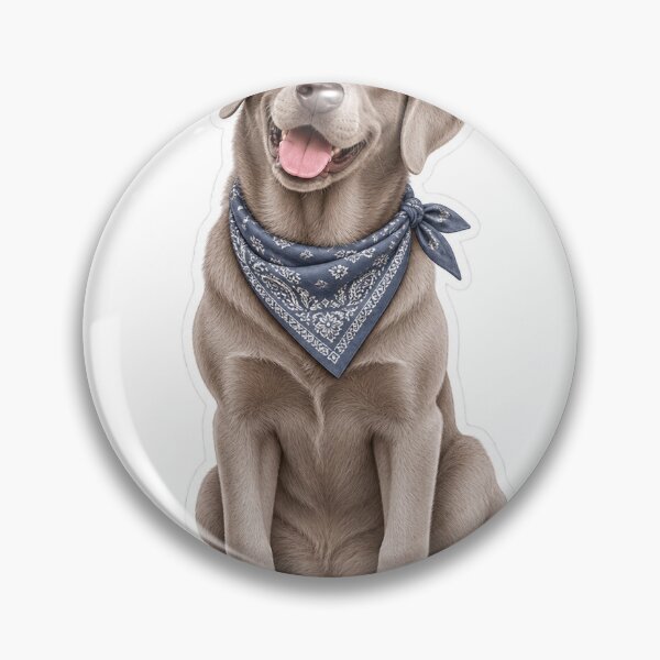 Item preview, Silver Labrador with Blue Bandana - Cute Dog Sticker designed and sold by DeutscheIronMan.