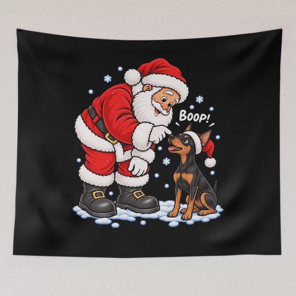 Item preview, Funny Miniature Pinscher Dog Santa Boop Merry Chirstmas Mom Dad designed and sold by rafaeltto.
