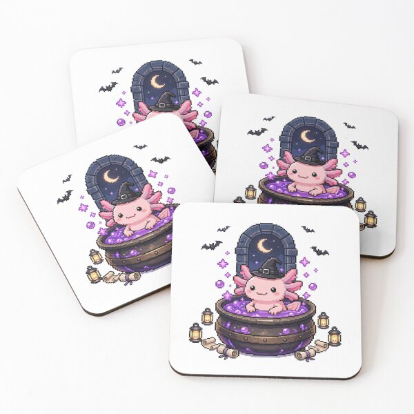 Item preview, Axolotl Witch Pixel Art Halloween Potion Night designed and sold by Ebodega.