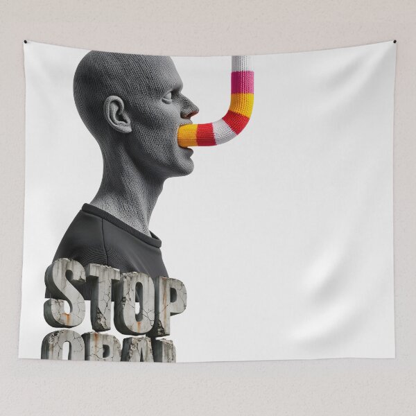 Item preview, Stop Oral Exhaust - Environmental Awareness Art designed and sold by canvahub.