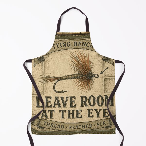 Item preview, Leave Room At The Eye Dry Fly Tying Badge designed and sold by BoosterShop.