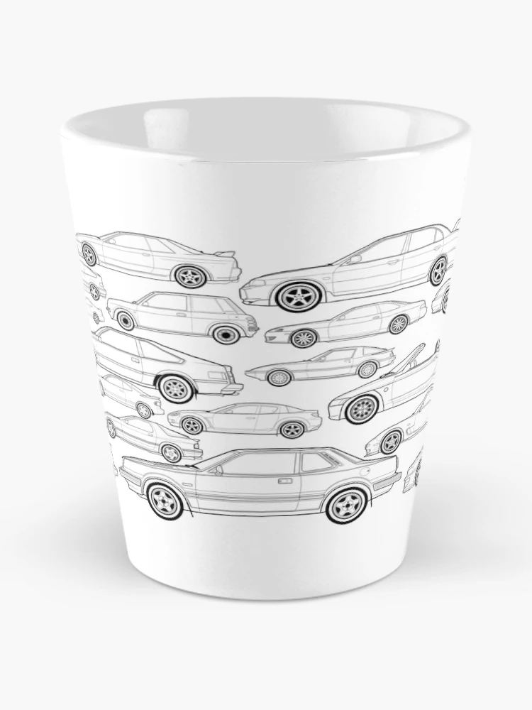 Aperçu 2 sur 4. Mug à café avec l'œuvre Japanese classic cars mug wrap no2 créée et vendue par RJWautographics Mugs and Stickers.