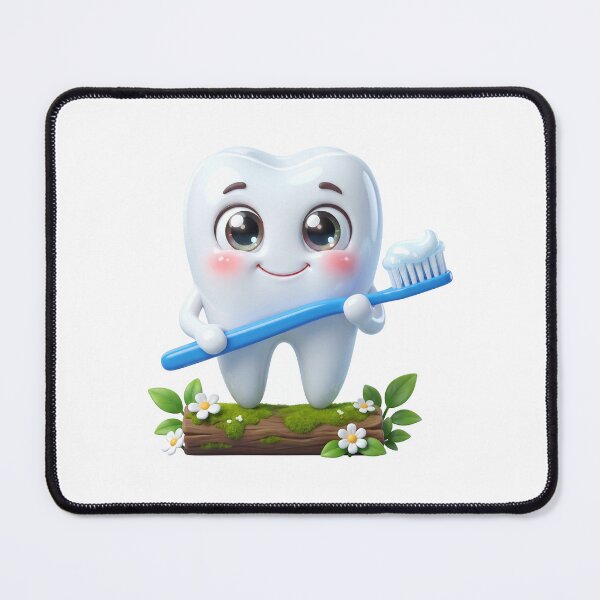 Item preview, Cute Tooth with Toothbrush designed and sold by Thanat Pattern Studio.