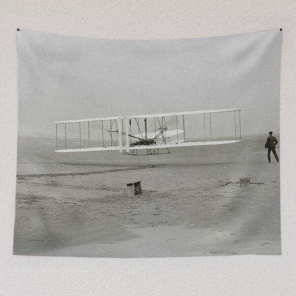 Item preview, 1903 First Flight, Wright Brothers, Kill Devil Hills, North Carolina, Wright flyer historical aviation vintage black and white photograph designed and sold by Astrid Arkhangelsky.