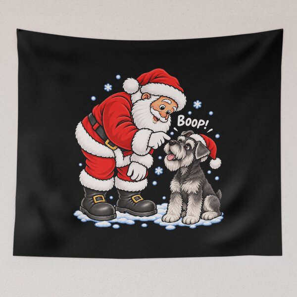 Item preview, Funny Miniature Schnauzer Dog Santa Boop Merry Chirstmas Mom Dad designed and sold by rafaeltto.