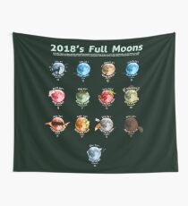 2018's Full Moons Wall Tapestry