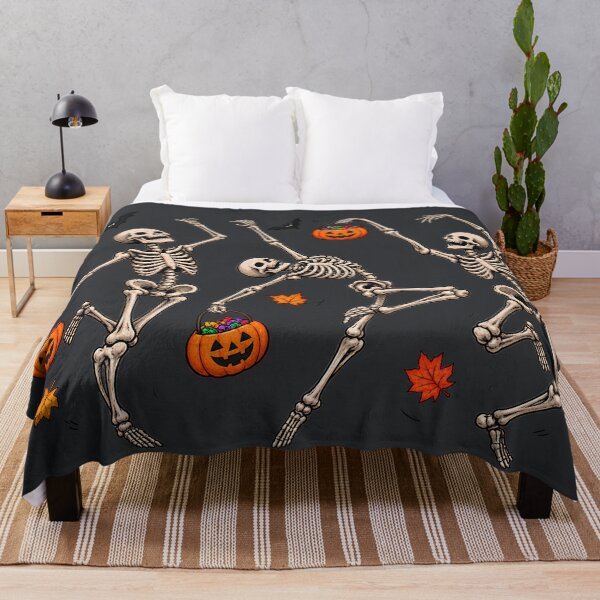 Item preview, Funny Dancing Skeletons Halloween Shirt with Pumpkins and Bats designed and sold by tarzbol.