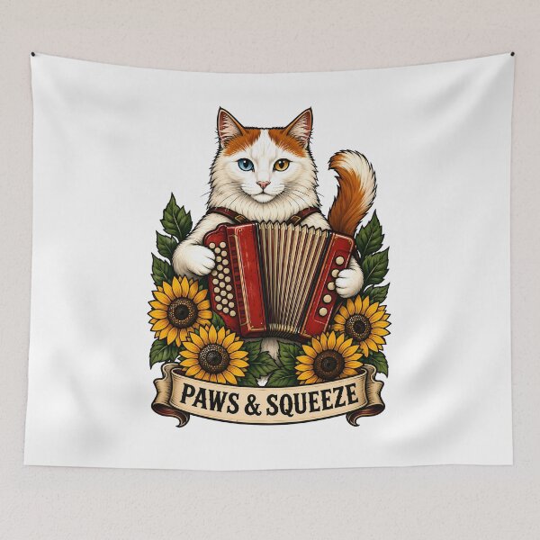 Item preview, Paws And Squeeze Cat Accordion designed and sold by Old's Cool Cat Studio.
