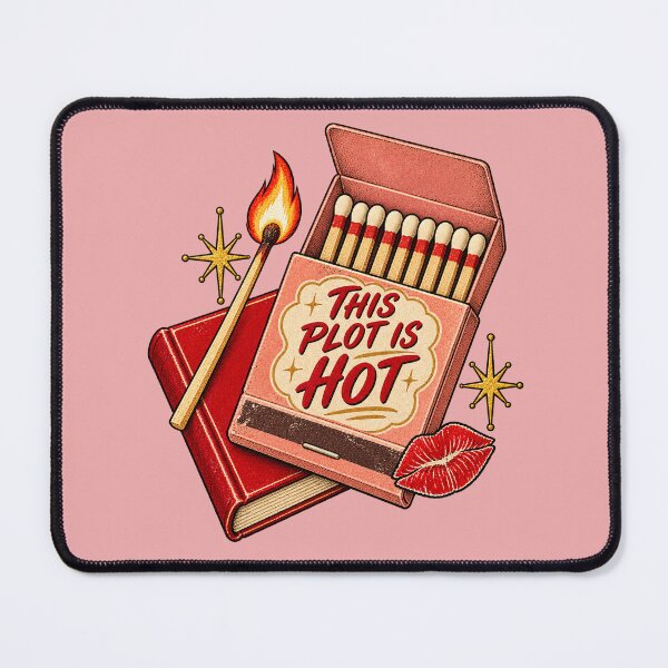 Item preview, This Plot Is Hot | Spicy Book Lover Retro Print designed and sold by SweetTeezPrints.