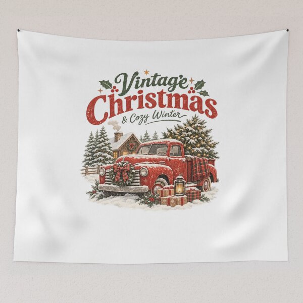Item preview, Vintage Christmas Truck Shirt, Retro Red Pickup Winter Tee, Cozy Rustic Holiday Graphic T-Shirt, Snowy Cabin Christmas Gift designed and sold by Fouitered.