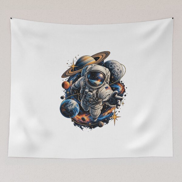 Item preview, Cosmic Explorer Astronaut – Retro Space Art T-Shirt Design designed and sold by LarkLeaf.